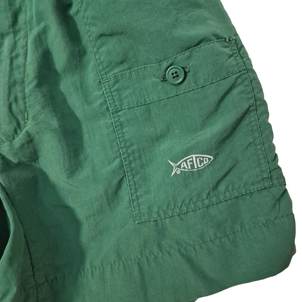 AFTCO Fishing Shorts Mens 28 Green Nylon M01 Utility Cargo Gorpcore Outdoor